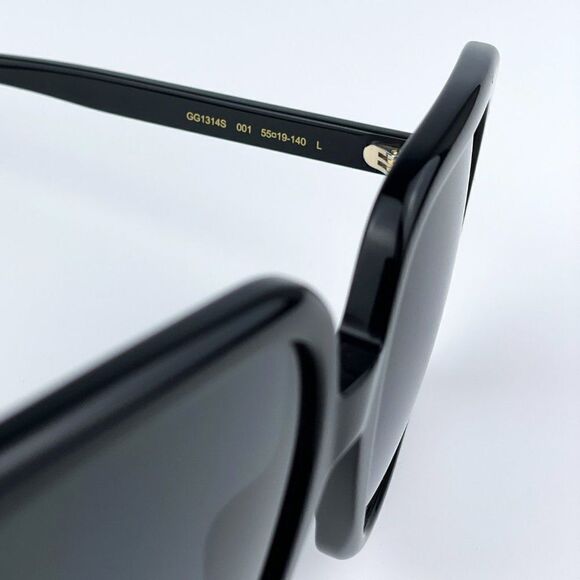 NEW Gucci GG1314S 001 Black Dark Grey Oversized Square Women Sunglasses - Picture 9 of 11